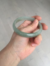 Load image into Gallery viewer, 59.4mm Certified Type A 100% Natural oily dark green gray Jadeite Jade bangle AJ76-8580
