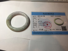 Load image into Gallery viewer, 51mm Certified 100% natural Type A light green purple brown chubby round cut jadeite jade bangle BQ15-5802
