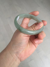 Load image into Gallery viewer, 59.4mm Certified Type A 100% Natural oily dark green gray Jadeite Jade bangle AJ76-8580
