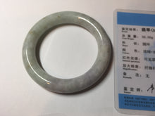 Load image into Gallery viewer, 51mm Certified 100% natural Type A light green purple brown chubby round cut jadeite jade bangle BQ15-5802
