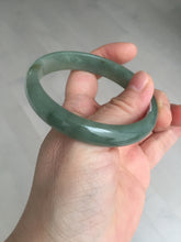 Load image into Gallery viewer, 57.6mm certificated Type A 100% Natural oily dark green/gray Jadeite Jade bangle AJ77-8579
