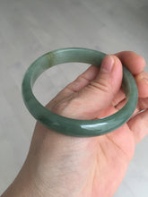 Load image into Gallery viewer, 57.6mm certificated Type A 100% Natural oily dark green/gray Jadeite Jade bangle AJ77-8579
