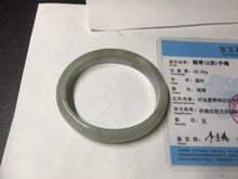 Load image into Gallery viewer, 51.5mm certified Type A 100% Natural icy watery dark green light purple oval Jadeite Jade bangle Y167-3704
