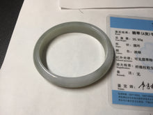 Load image into Gallery viewer, 51.5mm certified Type A 100% Natural icy watery dark green light purple oval Jadeite Jade bangle Y167-3704
