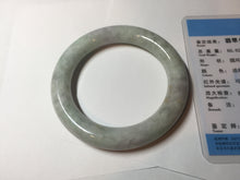 Load image into Gallery viewer, 53.9mm Certified 100% natural Type A light green purple brown chubby round cut jadeite jade bangle BQ16-5818
