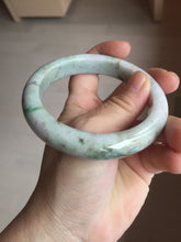 Load image into Gallery viewer, 58.5mm Certified Type A 100% Natural light green/sunny green/brown/black/purple(Rocky Mountain Dusk) chubby Jadeite bangle PD89-1092
