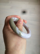 Load image into Gallery viewer, 51.6mm certified 100% natural green/purple/gray jadeite jade bangle R93-3496
