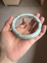 Load image into Gallery viewer, 58.5mm Certified Type A 100% Natural light green/sunny green/brown/black/purple(Rocky Mountain Dusk) chubby Jadeite bangle PD89-1092
