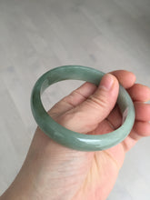 Load image into Gallery viewer, 58.3mm certificated Type A 100% Natural oily dark green Jadeite Jade bangle AJ78-8578
