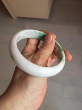 Load image into Gallery viewer, 63mm Certified Type A 100% Natural sunny green/white/purple Jadeite Jade bangle BK60-4029
