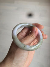 Load image into Gallery viewer, 51.6mm certified 100% natural green/purple/gray jadeite jade bangle R93-3496
