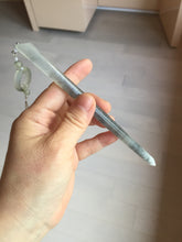 Load image into Gallery viewer, 16cm 100% Natural icy watery black/clear (水墨) Xiu Jade Serpentine hairpin AW27
