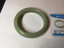 Load image into Gallery viewer, 56.4mm certified 100% Natural green/yellow nephrite Hetian Jade bangle HF79-8445
