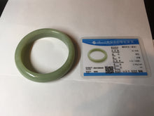 Load image into Gallery viewer, 56.4mm certified 100% Natural green/yellow nephrite Hetian Jade bangle HF79-8445
