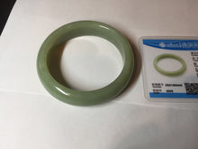 Load image into Gallery viewer, 56.4mm certified 100% Natural green/yellow nephrite Hetian Jade bangle HF79-8445
