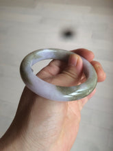 Load image into Gallery viewer, 51.6mm certified 100% natural green/purple/gray jadeite jade bangle R93-3496
