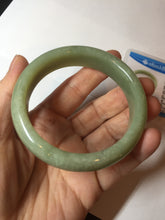 Load image into Gallery viewer, 56.4mm certified 100% Natural green/yellow nephrite Hetian Jade bangle HF79-8445
