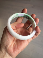 Load image into Gallery viewer, 63mm Certified Type A 100% Natural sunny green/white/purple Jadeite Jade bangle BK60-4029
