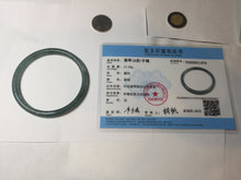 Load image into Gallery viewer, 59mm Certified Type A 100% Natural icy watery light green/blue/brown slim round cut Guatemala Jadeite bangle PC48-1474
