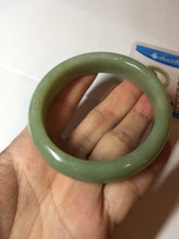 Load image into Gallery viewer, 56.4mm certified 100% Natural green/yellow nephrite Hetian Jade bangle HF79-8445
