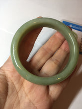 Load image into Gallery viewer, 56.4mm certified 100% Natural green/yellow nephrite Hetian Jade bangle HF79-8445
