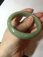 Load image into Gallery viewer, 56.4mm certified 100% Natural green/yellow nephrite Hetian Jade bangle HF79-8445
