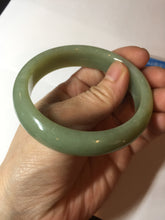 Load image into Gallery viewer, 56.4mm certified 100% Natural green/yellow nephrite Hetian Jade bangle HF79-8445
