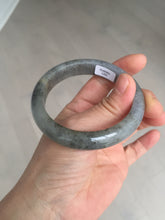 Load image into Gallery viewer, 卖了 55mm certified Type A 100% Natural icy watery yellow black(WuJi) black sesame paste Jadeite Jade bangle AJ79-1293
