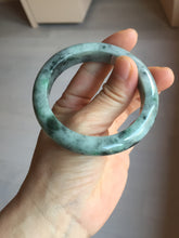 Load image into Gallery viewer, 52.5mm certified Type A 100% Natural dark green/black Jadeite Jade bangle PD135-6275

