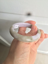 Load image into Gallery viewer, 51.6mm certified 100% natural green/purple/gray jadeite jade bangle R93-3496
