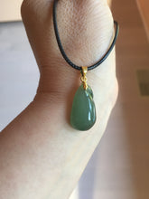 Load image into Gallery viewer, 100% Natural type A dark green/black/gary Jadeite Jade belssed melon pendant PC124-5
