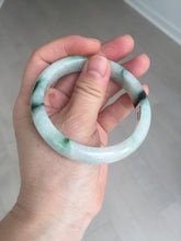 Load image into Gallery viewer, 56.5mm Certificated sunny green/dark green/white jadeite jade bangle BK120-8240
