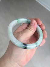 Load image into Gallery viewer, 56.5mm Certificated sunny green/dark green/white jadeite jade bangle BK120-8240
