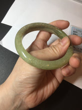 Load image into Gallery viewer, 58.4mm certified Type A 100% Natural yellow/brown flying dandelions nephrite Hetian Jade bangle HF80-0469
