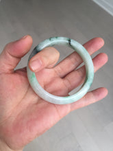 Load image into Gallery viewer, 56.5mm Certificated sunny green/dark green/white jadeite jade bangle BK120-8240
