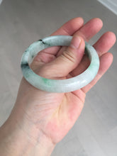 Load image into Gallery viewer, 56.5mm Certificated sunny green/dark green/white jadeite jade bangle BK120-8240
