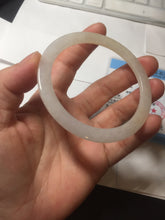 Load image into Gallery viewer, 56mm certified 100% natural type A light yellow brown sugar flat jadeite jade bangle PA169-6634
