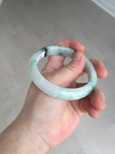 Load image into Gallery viewer, 56.5mm Certificated sunny green/dark green/white jadeite jade bangle BK120-8240
