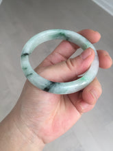 Load image into Gallery viewer, 56.5mm Certificated sunny green/dark green/white jadeite jade bangle BK120-8240
