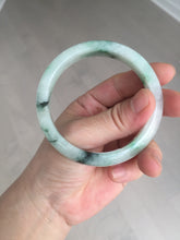 Load image into Gallery viewer, 56.5mm Certificated sunny green/dark green/white jadeite jade bangle BK120-8240
