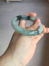 Load image into Gallery viewer, 53mm certified 100% natural Type A icy watery dark green brown jadeite jade bangle AH102-4492
