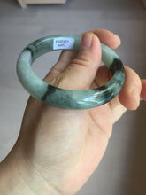 Load image into Gallery viewer, 53mm certified 100% natural Type A icy watery dark green brown jadeite jade bangle AH102-4492
