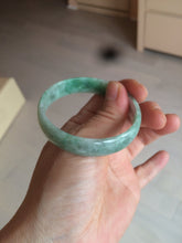 Load image into Gallery viewer, 51.7mm certified 100% natural Type A sunny green/gray jadeite jade bangle BK6-3358
