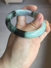 Load image into Gallery viewer, 53mm certified 100% natural Type A icy watery dark green brown jadeite jade bangle AH102-4492
