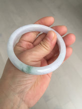 Load image into Gallery viewer, 56.5mm certified Type A 100% Natural purple white green Jadeite Jade bangle AJ80-1266
