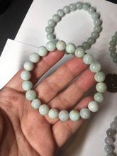 Load image into Gallery viewer, 100% natural type A green/white jadeite jade beads bracelet group BK54
