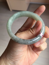 Load image into Gallery viewer, 52.8mm Type A 100% Natural light green black (Wuji) Jadeite Jade bangle PD14
