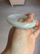 Load image into Gallery viewer, 55.4mm certified 100% natural type A icy watery white light green jadeite jade bangle AH101-0551
