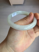 Load image into Gallery viewer, 55.4mm certified 100% natural type A icy watery white light green jadeite jade bangle AH101-0551
