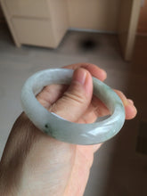 Load image into Gallery viewer, 51.5mm certified 100% natural Type A light green/white oval jadeite jade bangle AZ124-2782
